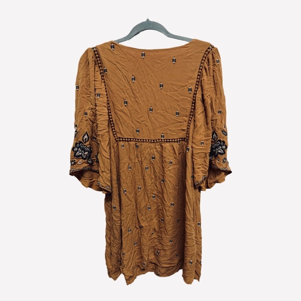 Coco + Jaimeson Brown Boho Bohemian Short Dress S… - image 4